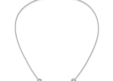 Pure Fire Sterling Silver Rhod-plated Fancy CZ 17.75in w/2in ext Bracelet