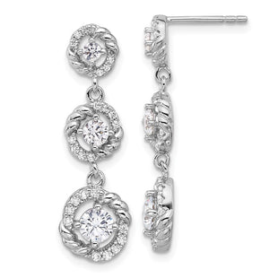 Sterling Silver Earrings Style QG6489E - Classique Jewelry Inc.