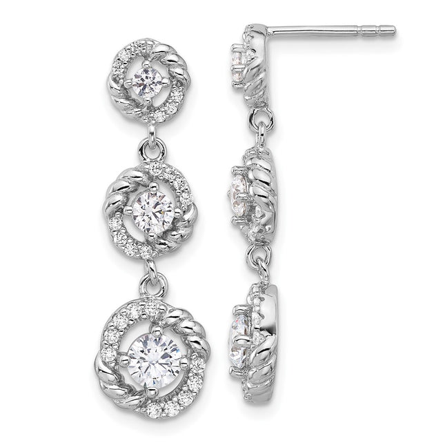 Sterling Silver Earrings Style QG6489E - Classique Jewelry Inc.