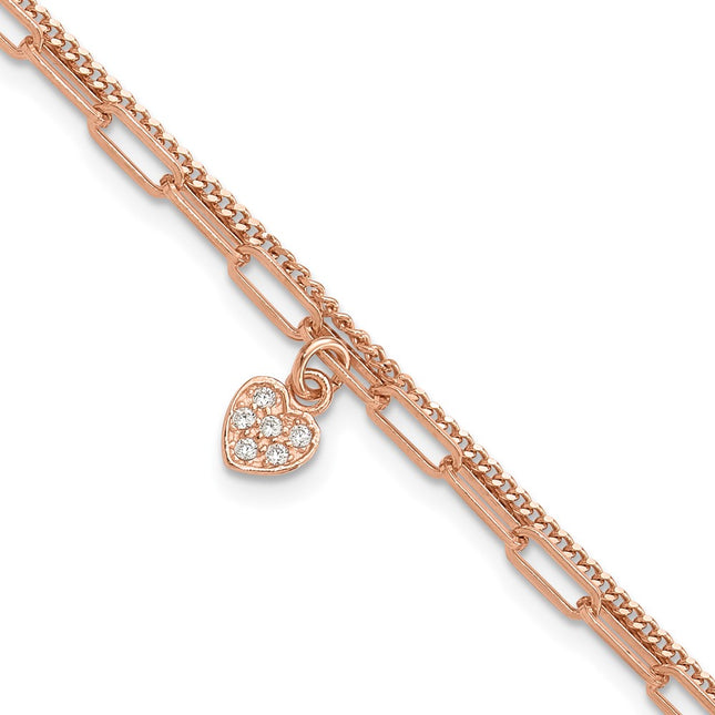 Sterling Silver Bracelets Style QG6494RP - Classique Jewelry Inc.