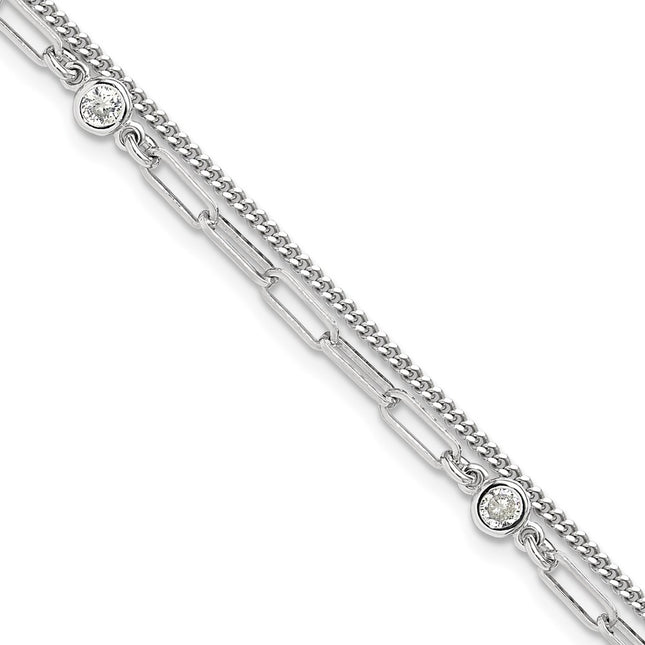 Sterling Silver Bracelets Style QG6495 - Classique Jewelry Inc.