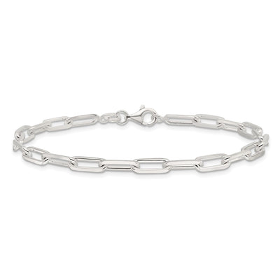 Sterling Silver Polished Paperclip 7.25in Bracelet