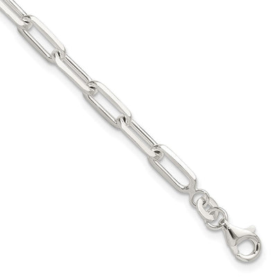 Sterling Silver Polished Paperclip 7.25in Bracelet