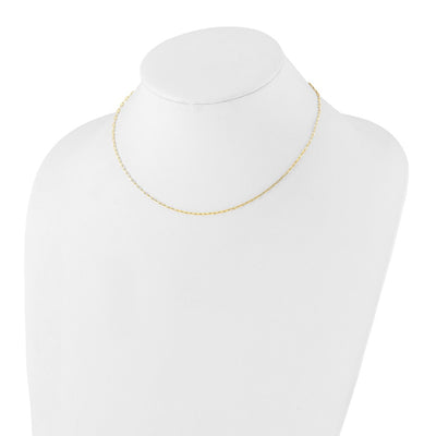 Sterling Silver Gold-tone Paperclip Link 16in w/2in ext Necklace