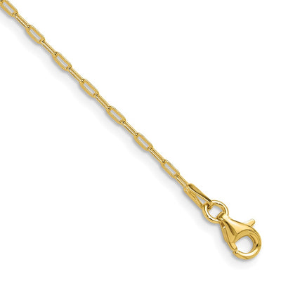 Sterling Silver Gold-tone Paperclip Link 16in w/2in ext Necklace