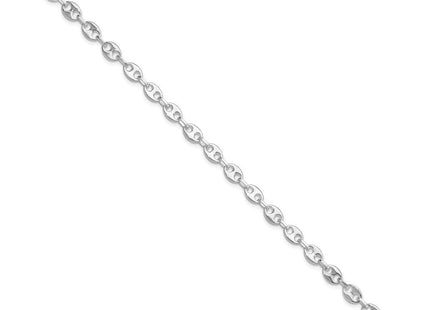 Sterling Silver Rhodium-plated 7.25in w/.5in ext. Fancy Link Necklace