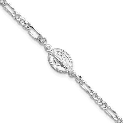 Sterling silver miraculous medal necklace