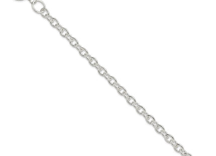 Sterling Silver Oxidized Dangle GUARDIAN ANGEL Toggle Clasp Necklace