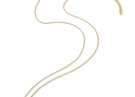 Sterling Silver Gold-tone CZ Glass Heart w/2in ext Necklace