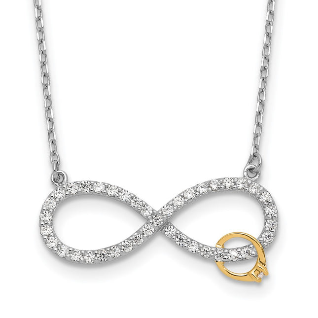 Silver/14k Two-Tone Jewelry Style QG6620 - Classique Jewelry Inc.