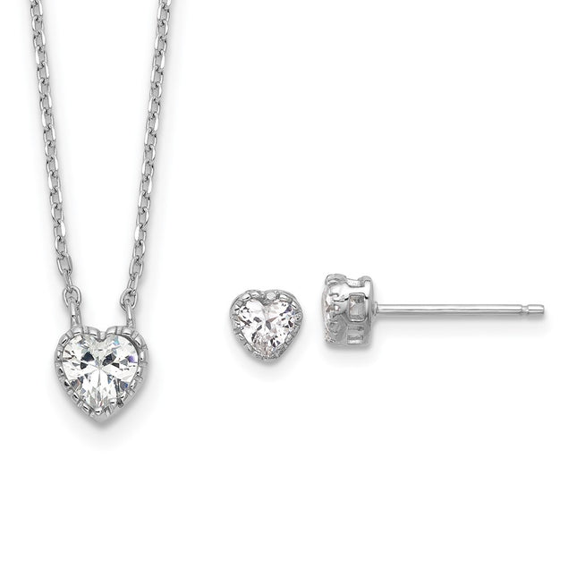 Sterling Silver Earrings Style QG6705SET - Classique Jewelry Inc.