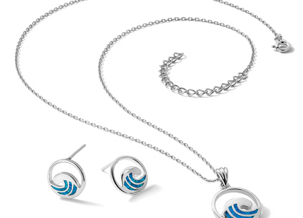 Sterling Silver Rhodium-plated Polished CZ Whale Tail 17.75in Necklace