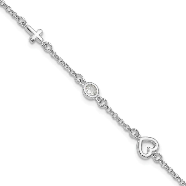 Sterling Silver Bracelets Style QG6733 - Classique Jewelry Inc.
