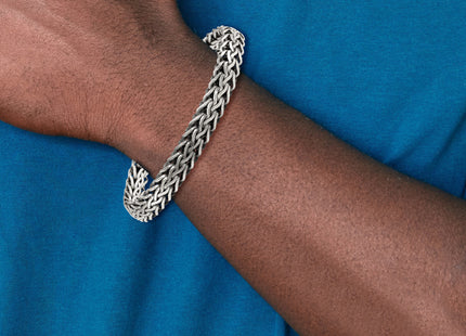 Sterling Silver Antiqued Polished Fancy Chain 7. Bracelet