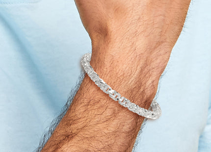 Sterling Silver Polished Fancy Link 7. Bracelet