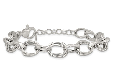 Sterling Silver Bracelets Style QG6813 - Classique Jewelry Inc.