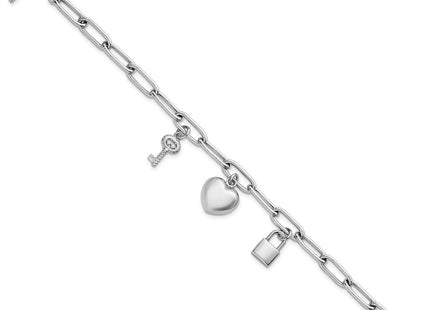 Sterling Silver Chain Bracelets Style QG6834 - Classique Jewelry Inc.