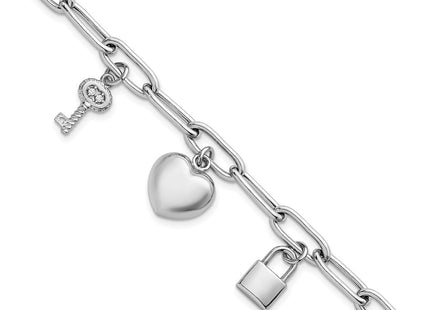 Sterling Silver Chain Bracelets Style QG6834 - Classique Jewelry Inc.