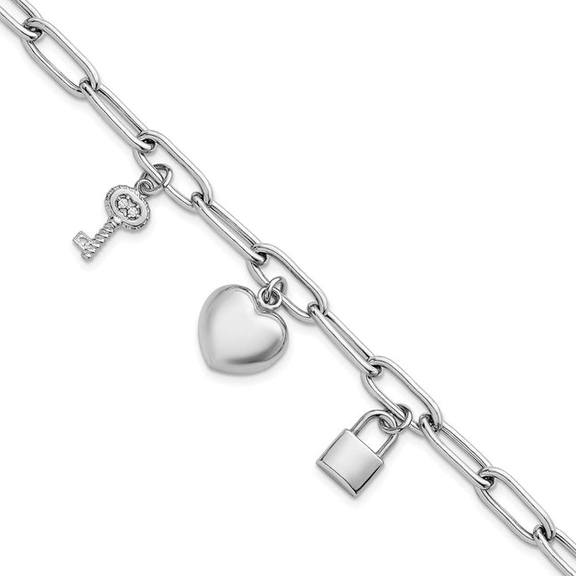 Sterling Silver Chain Bracelets Style QG6834 - Classique Jewelry Inc.