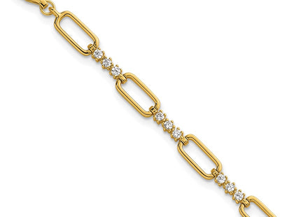 Sterling Silver Bracelets Style QG6850GP - Classique Jewelry Inc.