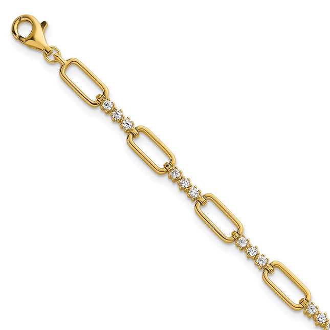 Sterling Silver Bracelets Style QG6850GP - Classique Jewelry Inc.