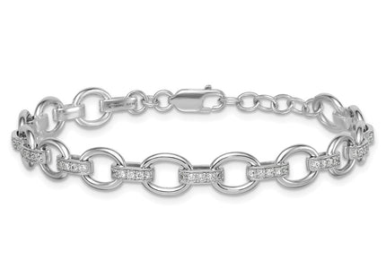 Sterling Silver Bracelets Style QG6851 - Classique Jewelry Inc.