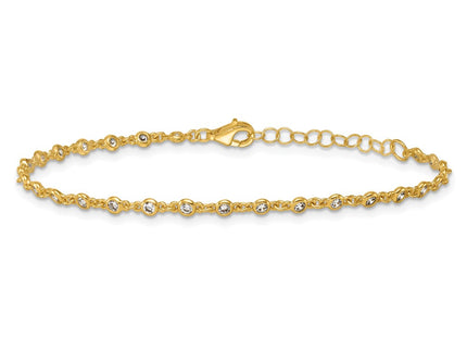 Sterling Silver Bracelets Style QG6852GP - Classique Jewelry Inc.