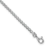 Sterling Silver Rhodium-plated Polished CZ 6. with 1. Extender Tennis Bracelet
