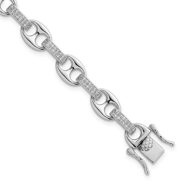 Sterling Silver Bracelets Style QG6866 - Classique Jewelry Inc.