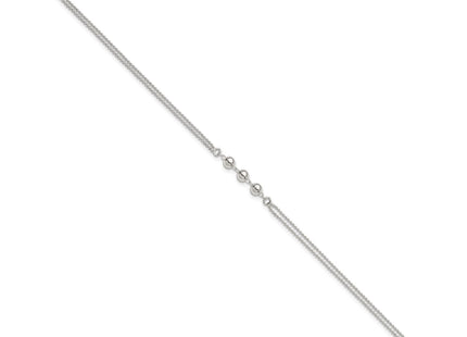 Sterling silver anklet, alternate view