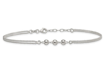 Sterling silver anklet, another view