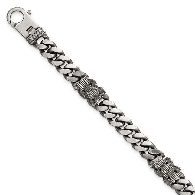 Sterling Silver Chain Bracelets Style QG6917 - Classique Jewelry Inc.