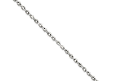 Sterling Silver Polished Puffed Mariner/Anchor Link 7. Necklace