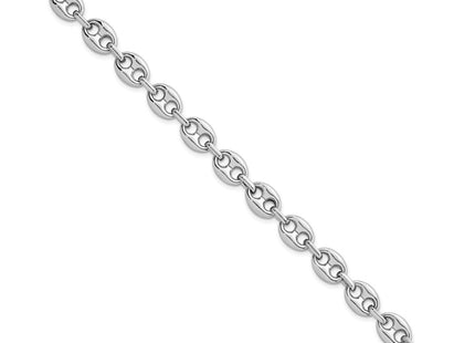 Sterling silver anchor link anchor bracelet, alternate view