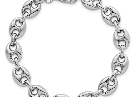 Sterling silver anchor link anchor bracelet, additional view