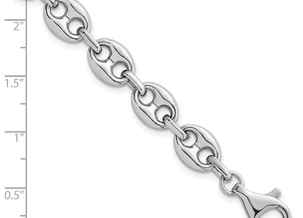 Sterling silver anchor link anchor bracelet