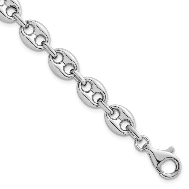 Sterling silver anchor link anchor bracelet