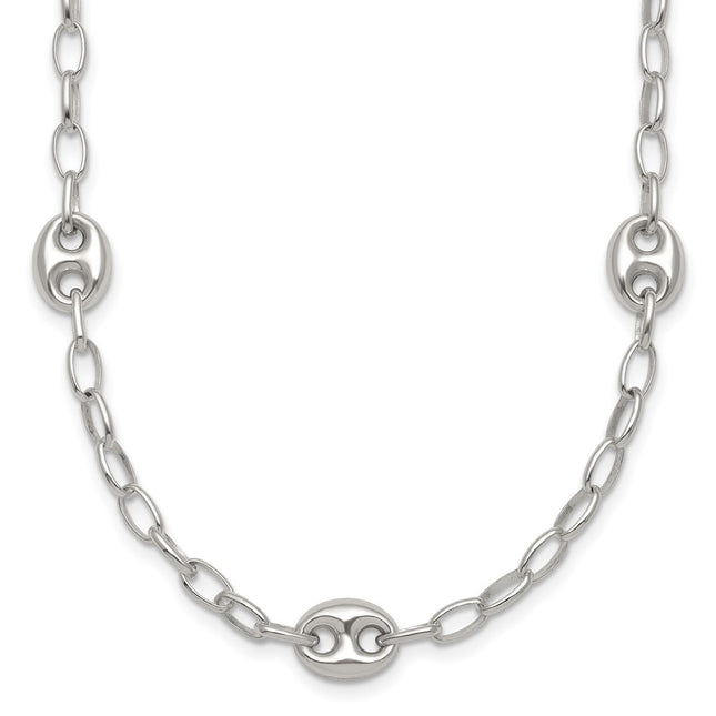 Sterling Silver Chain Necklaces Style QG6922 - Classique Jewelry Inc.