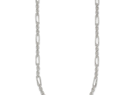 Sterling Silver Polished Figaro Rope Necklace