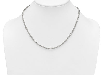 Sterling Silver Polished Figaro Rope Necklace