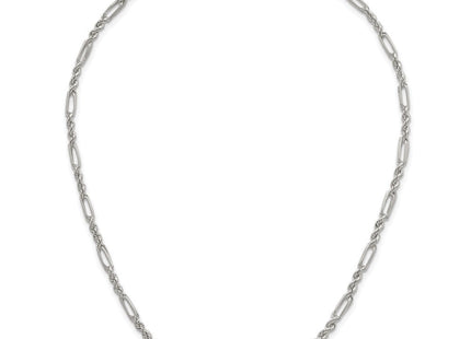 Sterling Silver Polished Figaro Rope Necklace