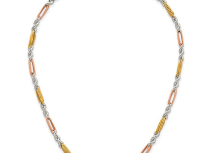 Sterling silver figaro link bracelet, further view