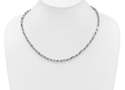 Sterling silver figaro link bracelet, another view