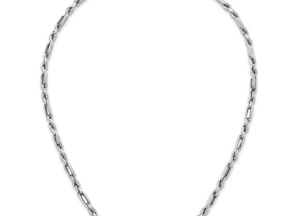 Sterling silver figaro link bracelet, further view