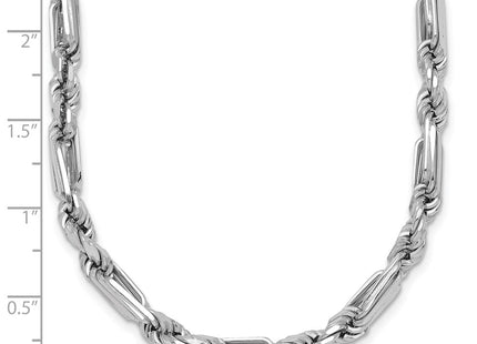 Sterling silver figaro link bracelet, additional view