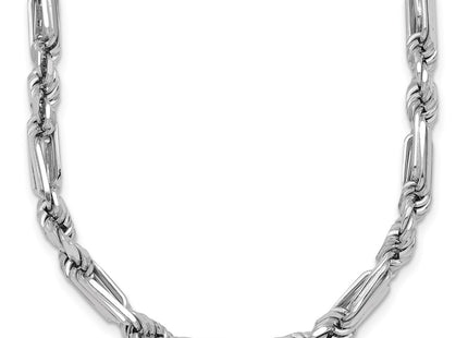 Sterling silver figaro link bracelet