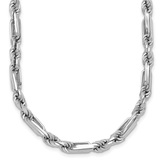 Sterling silver figaro link bracelet