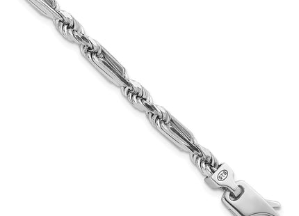 Sterling silver figaro link bracelet