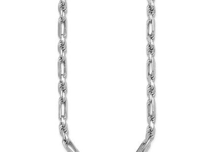 Sterling silver figaro link bracelet, alternate view