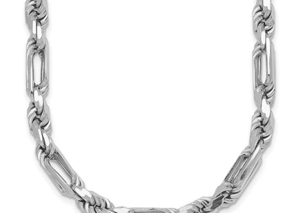 Sterling silver figaro link bracelet